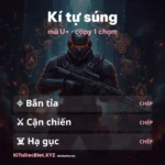 Kí tự súng: mã U+ và nút copy 1 chạm