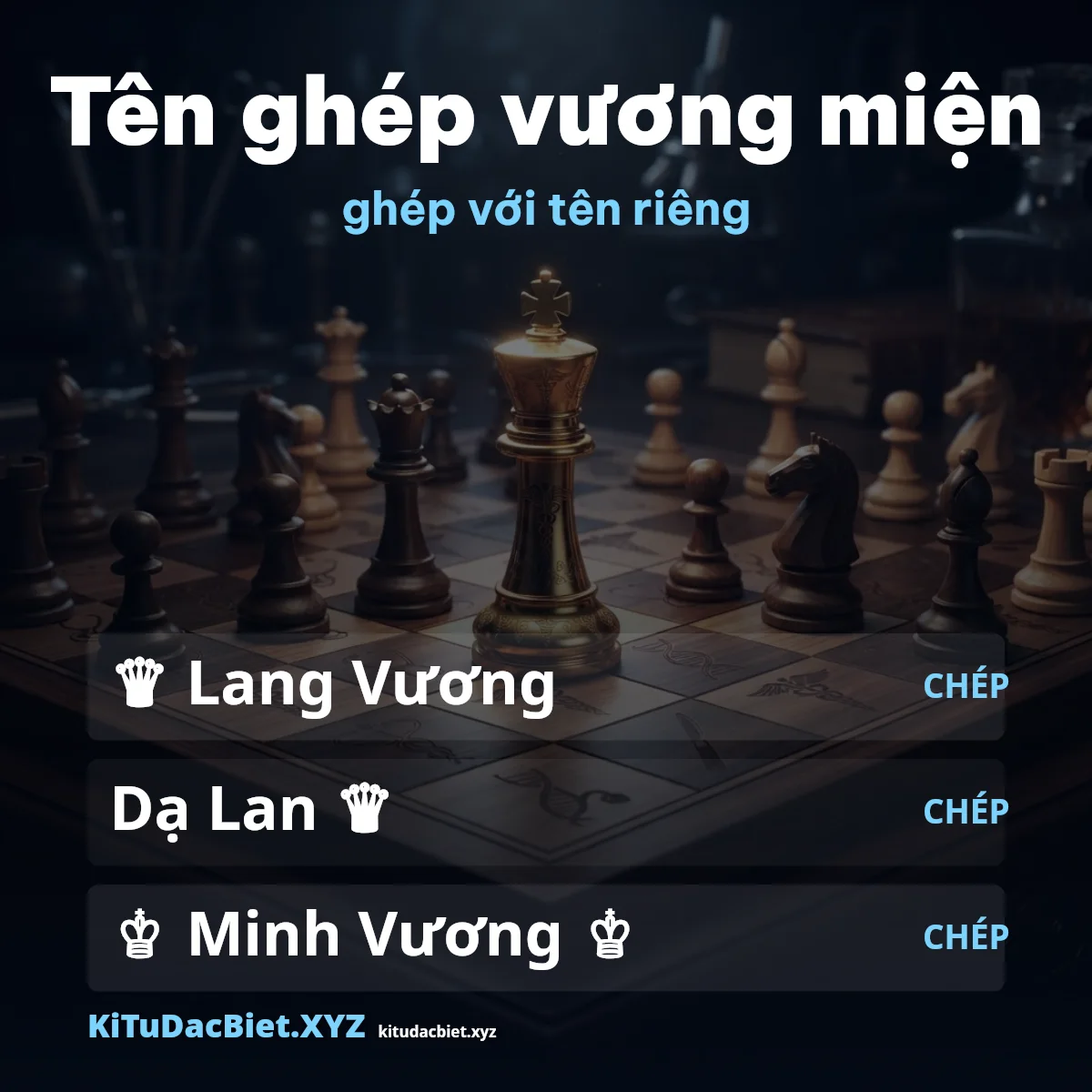 Tên ghép kí tự vương miện để copy