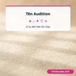 Tên Audition có kí tự đặc biệt để chép