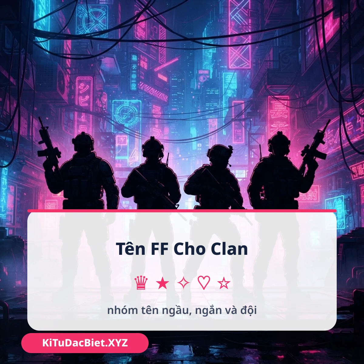 Tên FF ngầu cho clan và đội