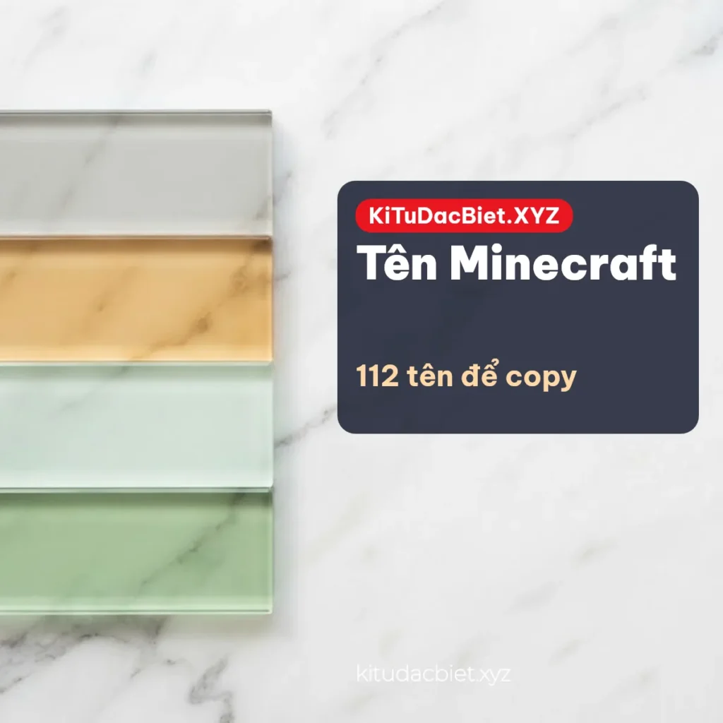 Tên Minecraft có kí tự đặc biệt để copy